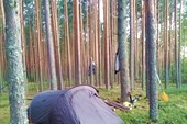 Первый бивак на левом брегу в районе Глебово